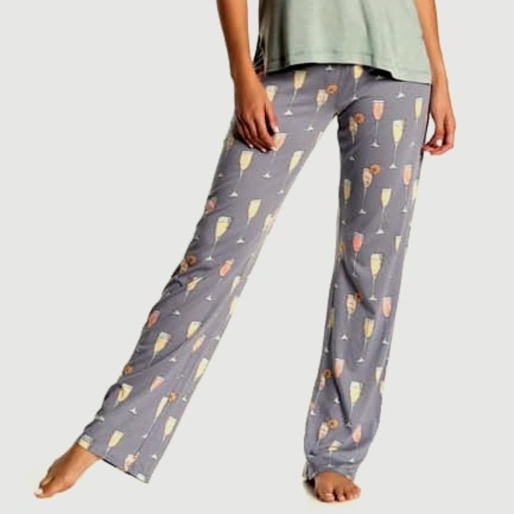 PJ Salvage Champagne Glass Print Lounge PJ Pants